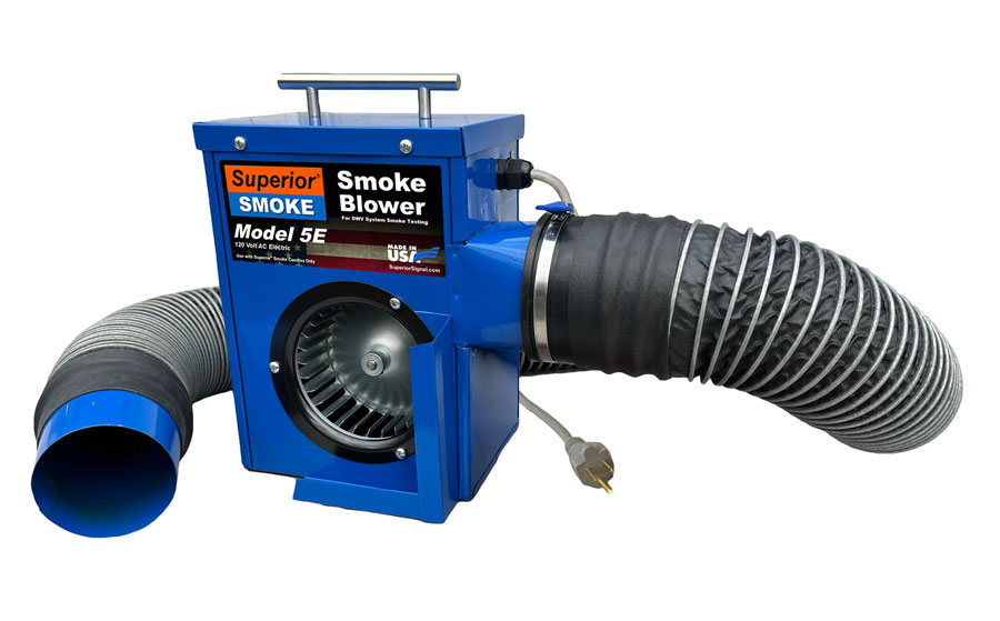 5E Smoke Blower for Plumbing Smoke Tests The 5E Smoke Blower is ideal for smoke testing building and house plumbing
