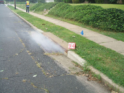 Improperly connected storm sewer causing sewer inflow