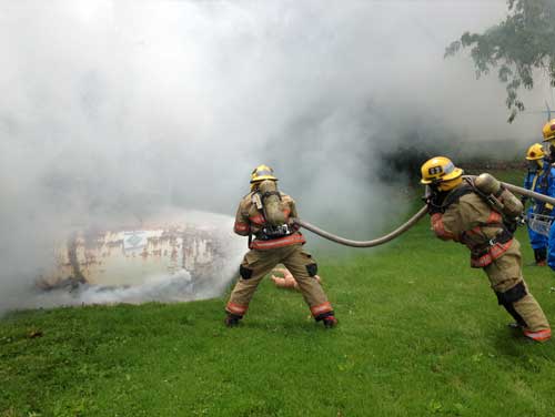 Smoke used in fire training